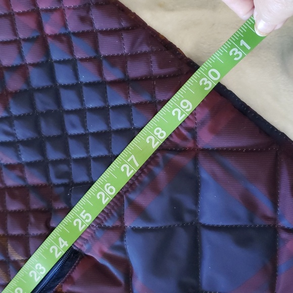 Lands' End Plus Size Plaid Quilted Puffer Jacket - Picture 12 of 16